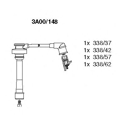 BREMI 3a00148 -  Комплект проводов зажигания