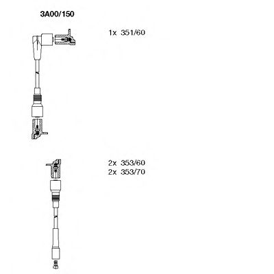 BREMI 3a00150 -  Комплект проводов зажигания