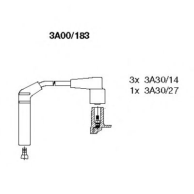 BREMI 3a00183 -  Комплект проводов зажигания