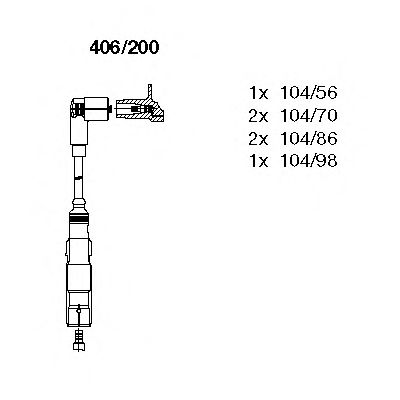 BREMI 406200 -  Комплект проводов зажигания
