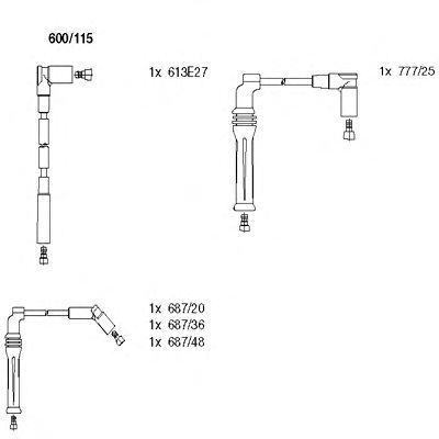 BREMI 600115 -  Комплект проводов зажигания