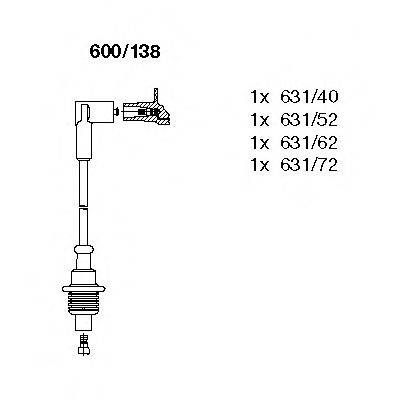 BREMI 600138 -  Комплект проводов зажигания