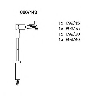 BREMI 600143 -  Комплект проводов зажигания