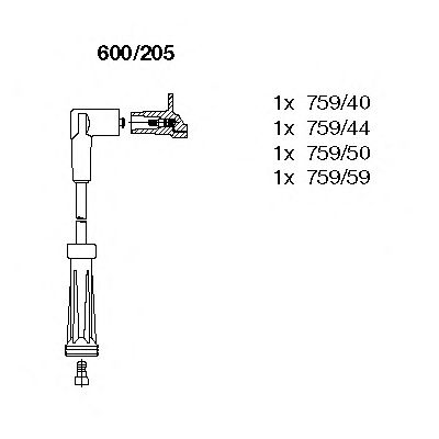 BREMI 600205 -  Комплект проводов зажигания