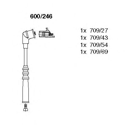 BREMI 600246 -  Комплект проводов зажигания