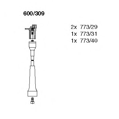 BREMI 600309 -  Комплект проводов зажигания
