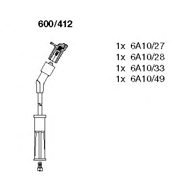 BREMI 600412 -  Комплект проводов зажигания