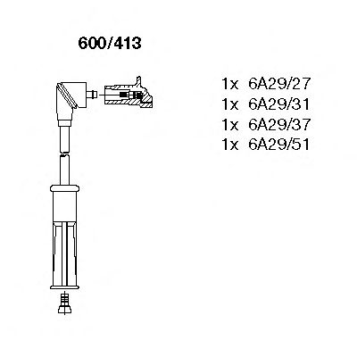 BREMI 600413 -  Комплект проводов зажигания