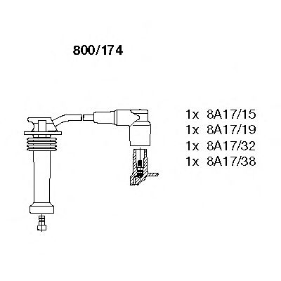 BREMI 800174 -  Комплект проводов зажигания