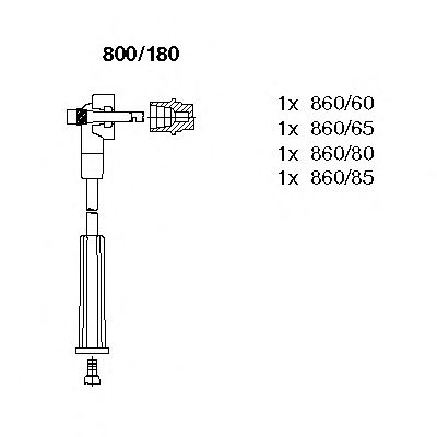 BREMI 800180 -  Комплект проводов зажигания