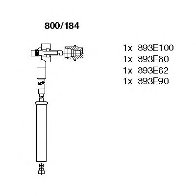 BREMI 800184 -  Комплект проводов зажигания