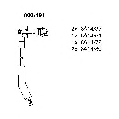 BREMI 800191 -  Комплект проводов зажигания