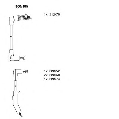 BREMI 800195 -  Комплект проводов зажигания