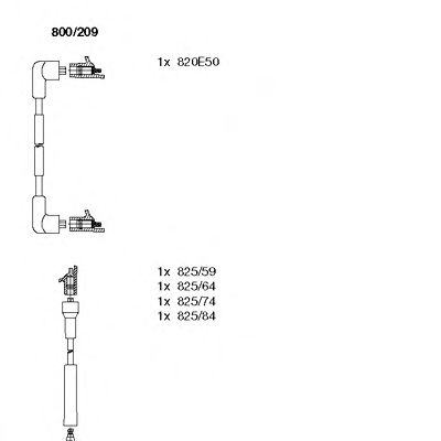 BREMI 800209 -  Комплект проводов зажигания