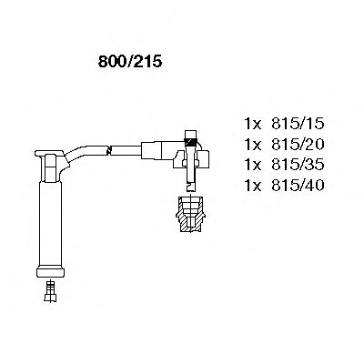 BREMI 800215 -  Комплект проводов зажигания