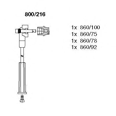 BREMI 800216 -  Комплект проводов зажигания
