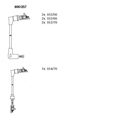 BREMI 800257 -  Комплект проводов зажигания