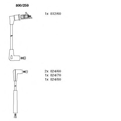 BREMI 800259 -  Комплект проводов зажигания