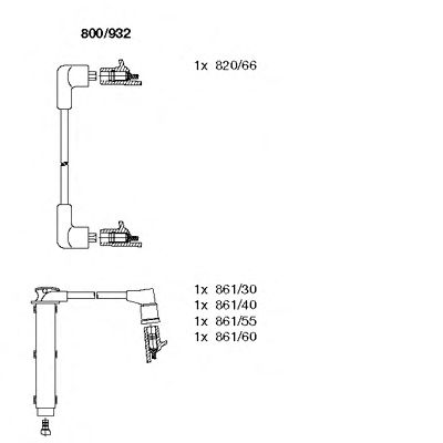 BREMI 800932 -  Комплект проводов зажигания