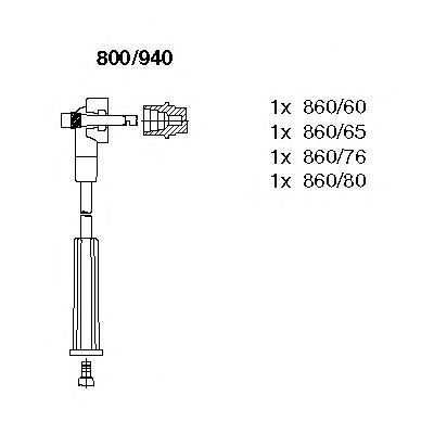 BREMI 800940 -  Комплект проводов зажигания