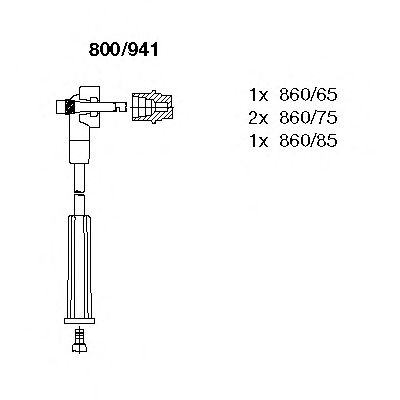 BREMI 800941 -  Комплект проводов зажигания