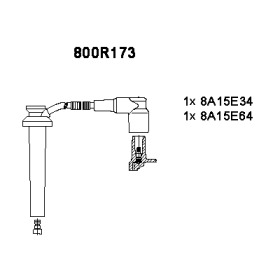 BREMI 800r173 -  Комплект проводов зажигания