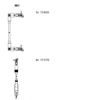 BREMI 961 -  Комплект проводов зажигания