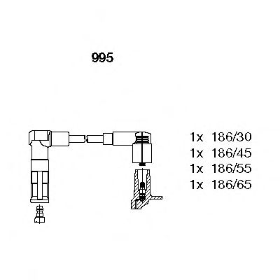BREMI 995 -  Комплект проводов зажигания
