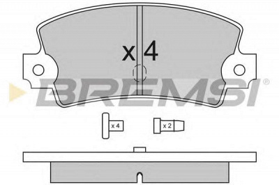 BREMSI bp2114 -  Комплект тормозных колодок, дисковый тормоз