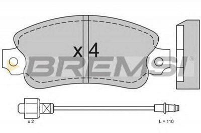 BREMSI bp2127 -  Комплект тормозных колодок, дисковый тормоз