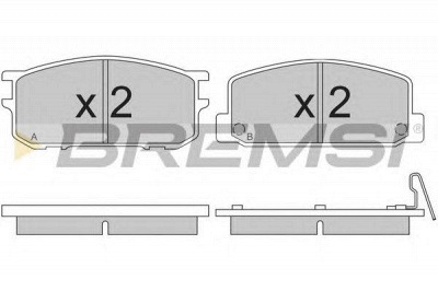 BREMSI bp2167 -  Комплект тормозных колодок, дисковый тормоз