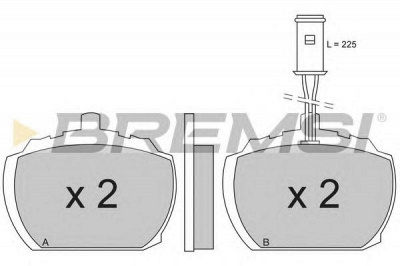 BREMSI bp2207 -  Комплект тормозных колодок, дисковый тормоз