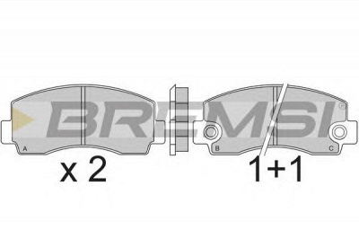 BREMSI bp2215 -  Комплект тормозных колодок, дисковый тормоз