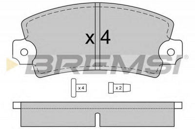 BREMSI bp2220 -  Комплект тормозных колодок, дисковый тормоз
