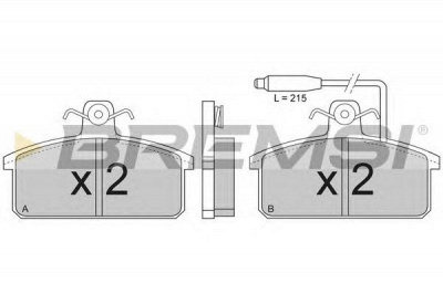 BREMSI bp22651 -  Комплект тормозных колодок, дисковый тормоз