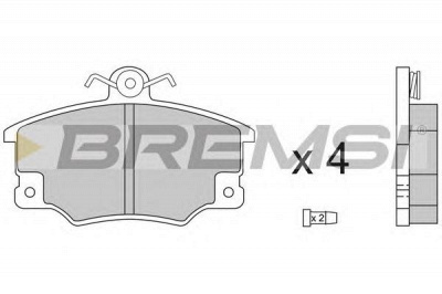 BREMSI bp2268 -  Комплект тормозных колодок, дисковый тормоз