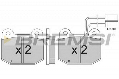 BREMSI bp2274 -  Комплект тормозных колодок, дисковый тормоз