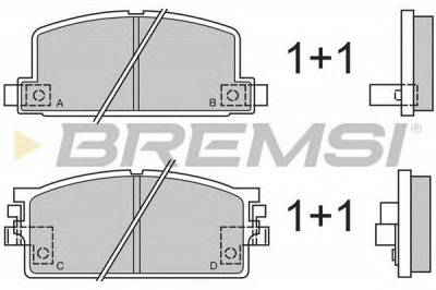 BREMSI bp2294 -  Комплект тормозных колодок, дисковый тормоз