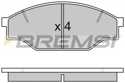 BREMSI bp2322 -  Комплект тормозных колодок, дисковый тормоз
