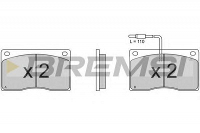 BREMSI bp2340 -  Комплект тормозных колодок, дисковый тормоз