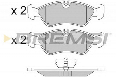 BREMSI bp2417 -  Комплект тормозных колодок, дисковый тормоз
