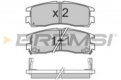 BREMSI bp2428 -  Комплект тормозных колодок, дисковый тормоз