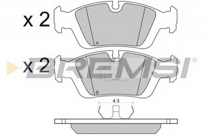 BREMSI bp2432 -  Комплект тормозных колодок, дисковый тормоз