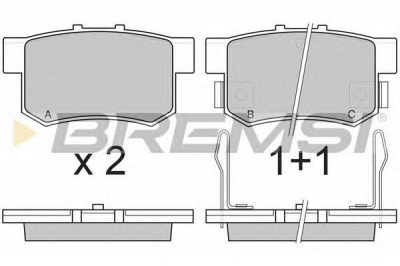 BREMSI bp2483 -  Комплект тормозных колодок, дисковый тормоз