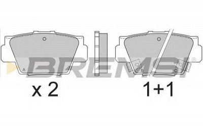 BREMSI bp2545 -  Комплект тормозных колодок, дисковый тормоз