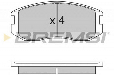 BREMSI bp2558 -  Комплект тормозных колодок, дисковый тормоз