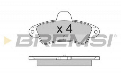 BREMSI bp2562 -  Комплект тормозных колодок, дисковый тормоз