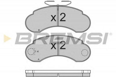 BREMSI bp2566 -  Комплект тормозных колодок, дисковый тормоз