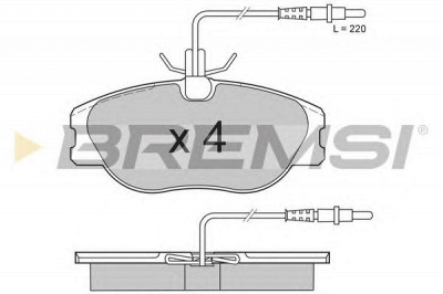 BREMSI bp2598 -  Комплект тормозных колодок, дисковый тормоз