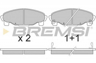 BREMSI bp2601 -  Комплект тормозных колодок, дисковый тормоз